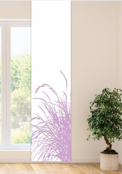Flächenvorhang Reed24 Flieder L blanco,  Schiebevorhang, Schiebegardine, modern, 60 cm breit, 2,65 m hoch, 3 m hoch